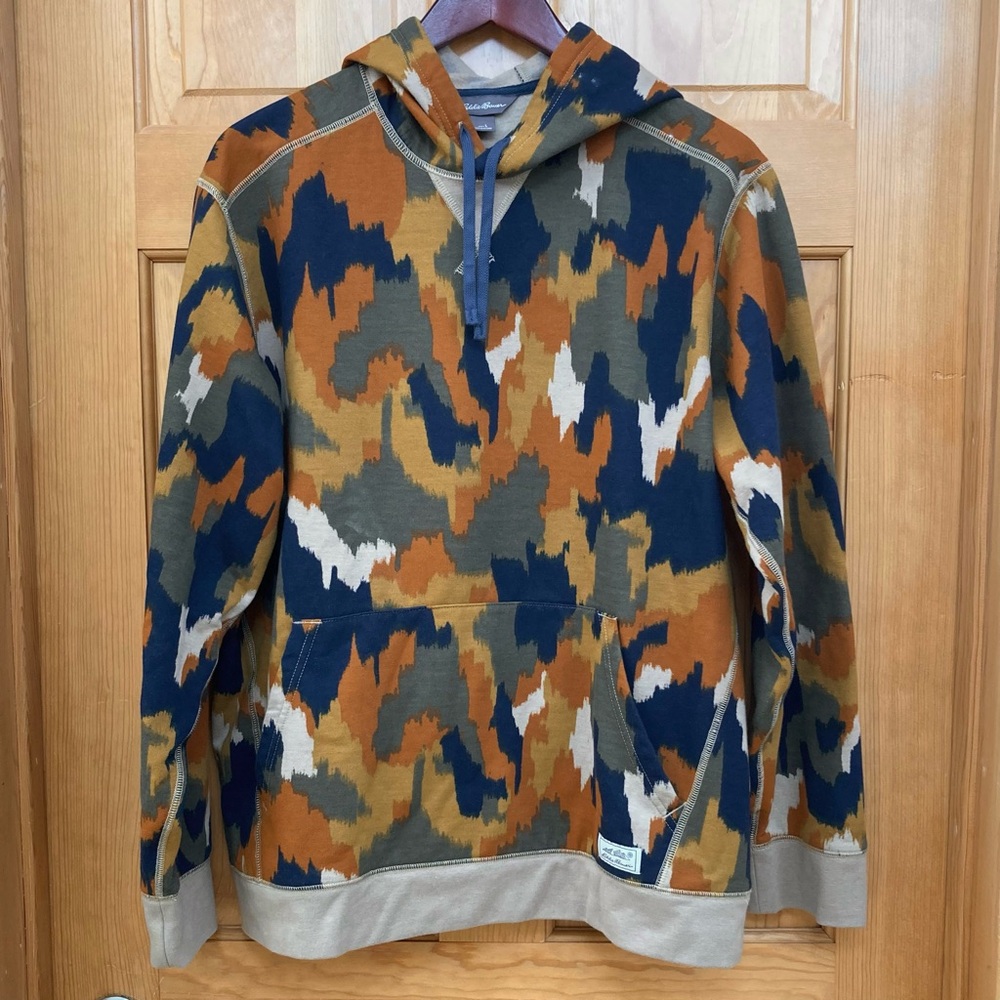 Eddie Bauer : Printed Camp Fleece Pull Over Hoodie : Men’s M